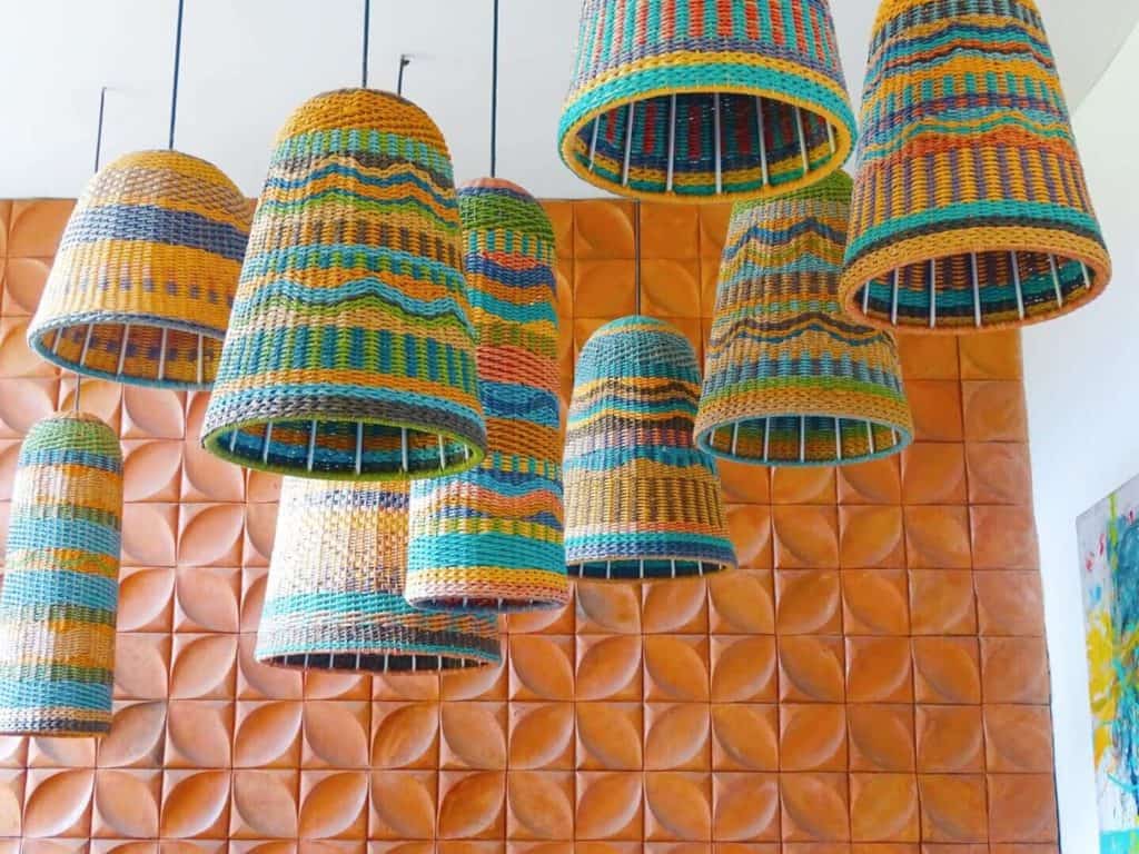 Hanging lanterns at Wamm Cafe