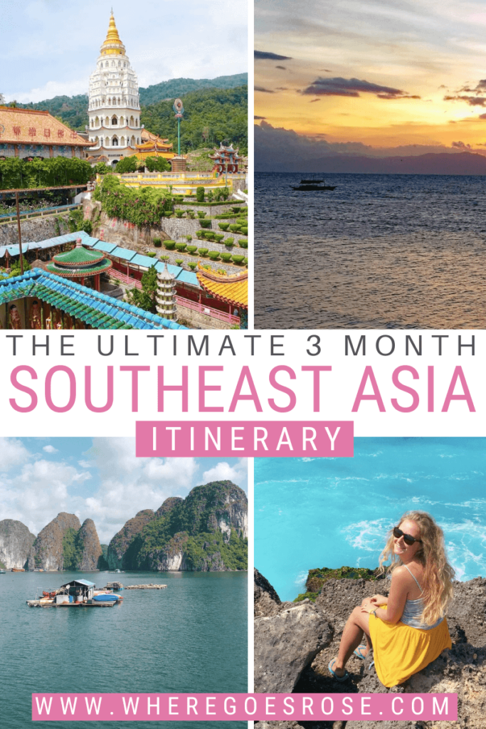 backpacking itinerary Southeast Asia 