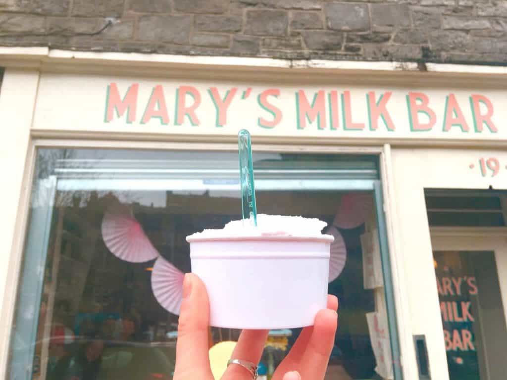 ice cream in Grassmarket Edinburgh