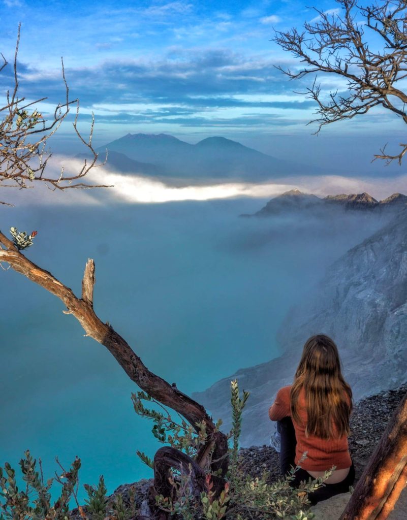 Lake crater Java Indonesia