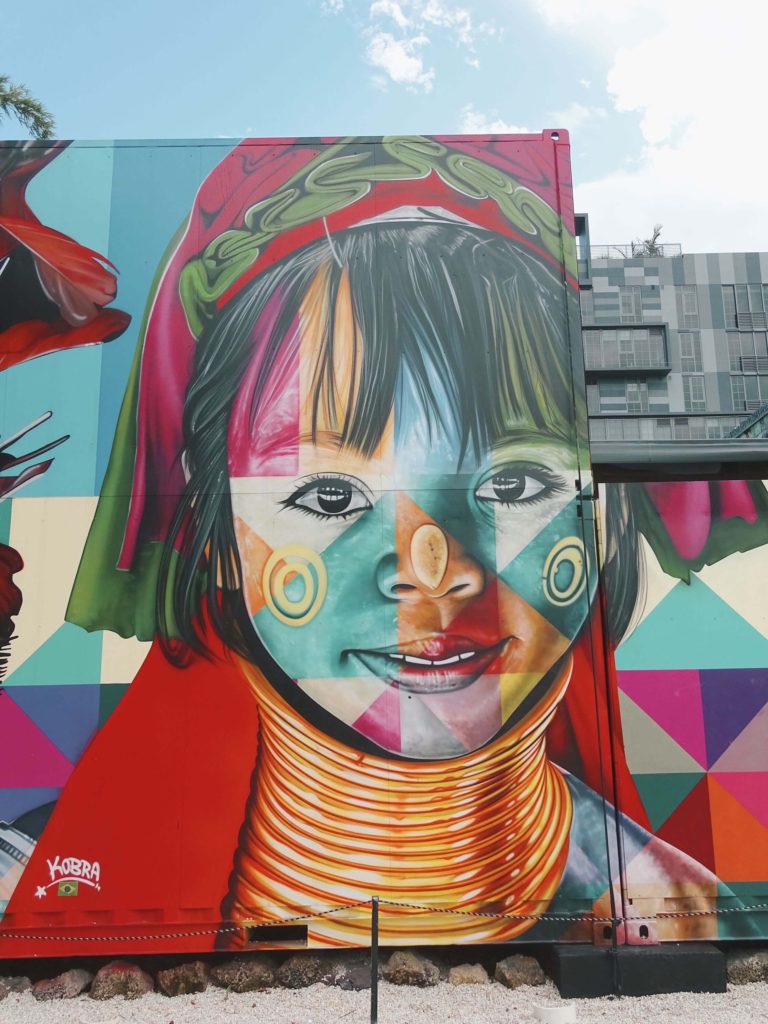 Thai girl Kobra street art 