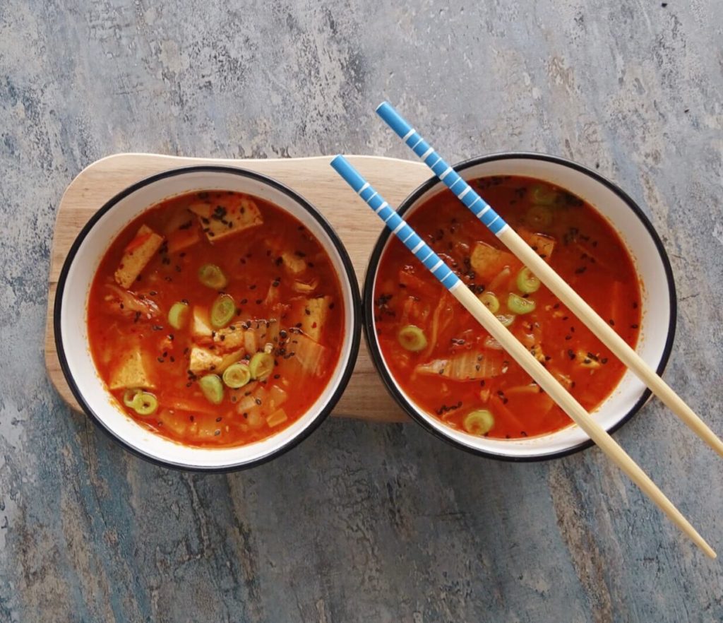 Vegan kimchi stew