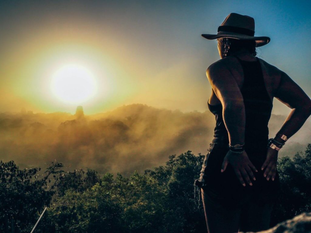 Lucy hiking sunset 