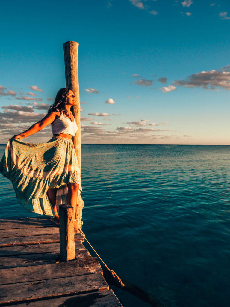 Lucy by lake in Guatemala