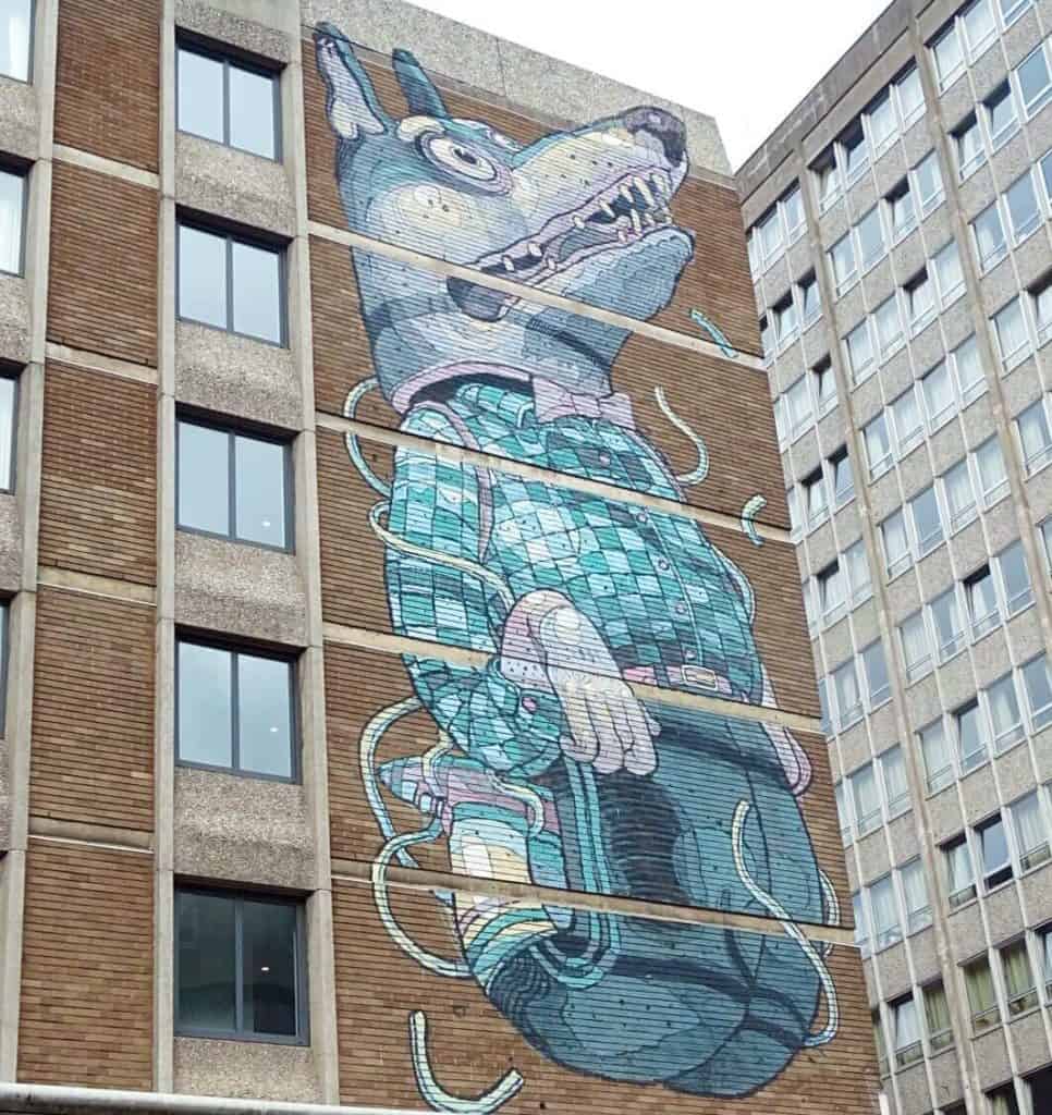 mural dog bristol street art