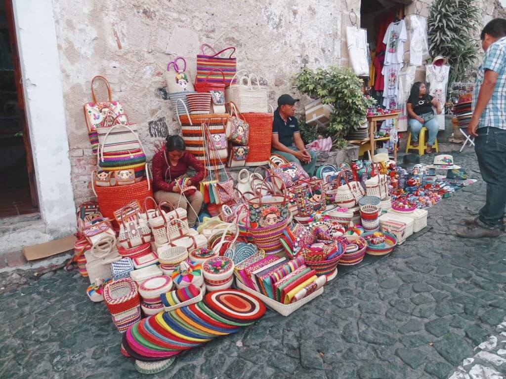 Colourful handicrafts 