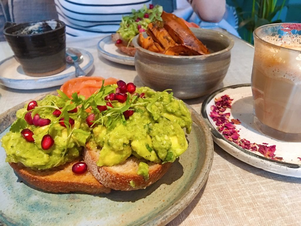 Avocado toast farm girl cafe