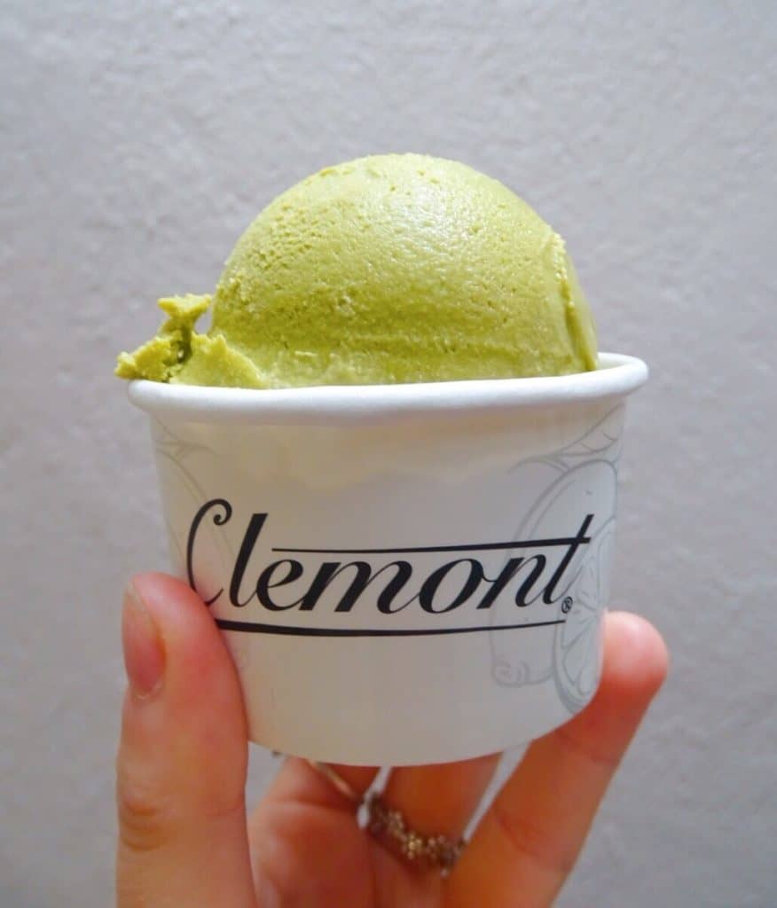 Matcha ice cream from Clement Condesa Mexico City