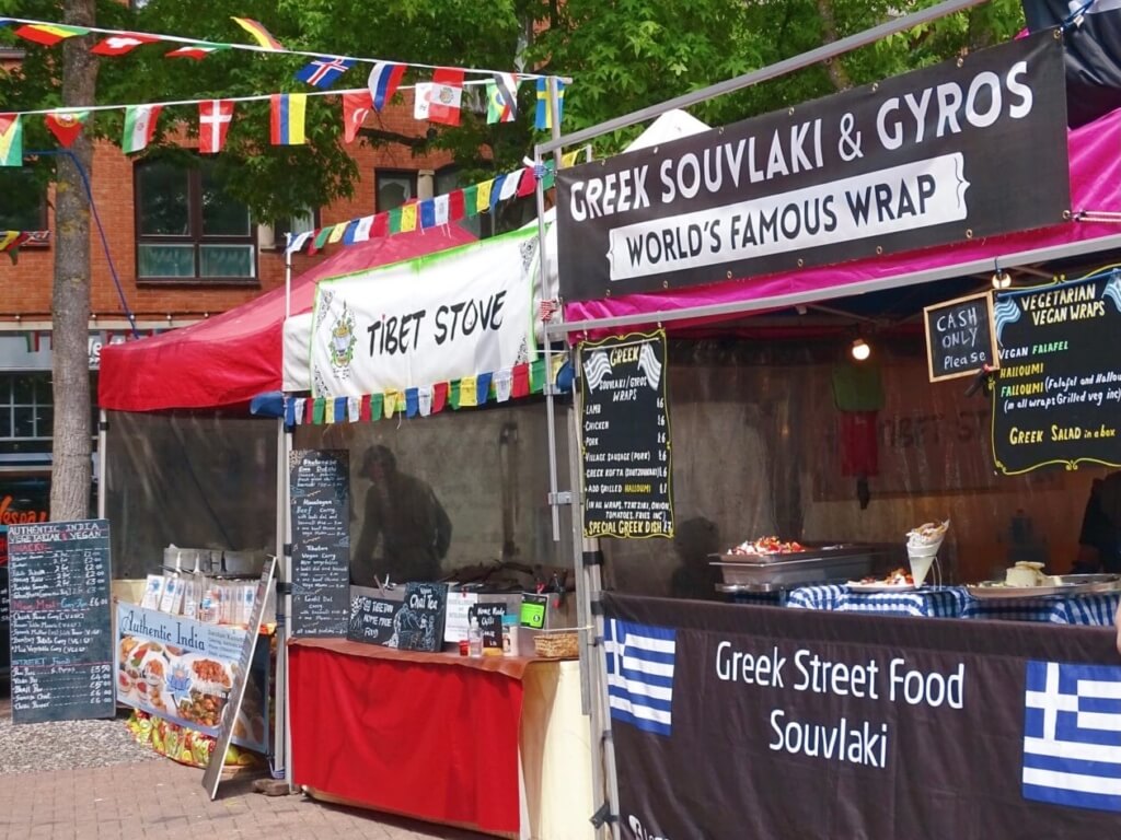 Tibetan and green souvlaki gloucester green market