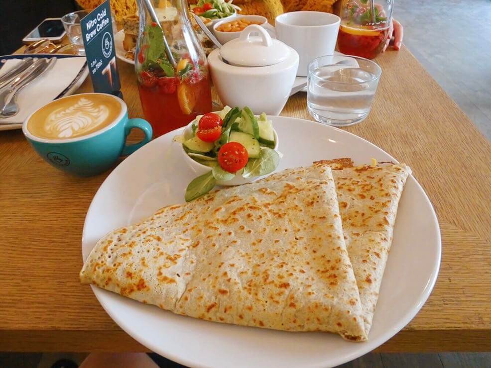 Crepes and coffee at Kafe Francin best food to eat Prague