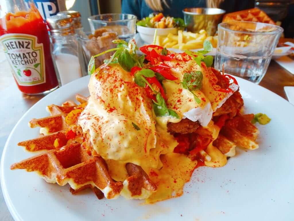 chicken and waffles breakfast club Oxford