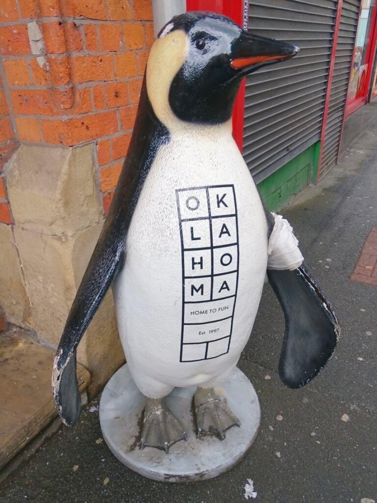 Penguin at Oklahoma manchester weekend shopping