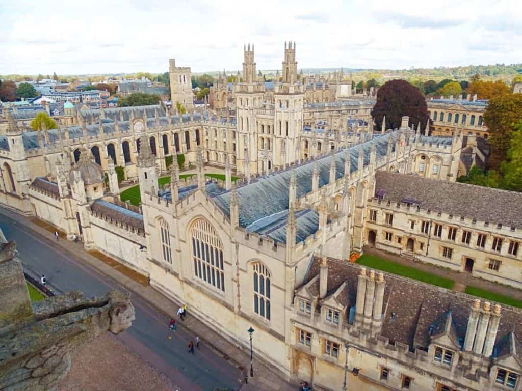 All Souls College Oxford from above