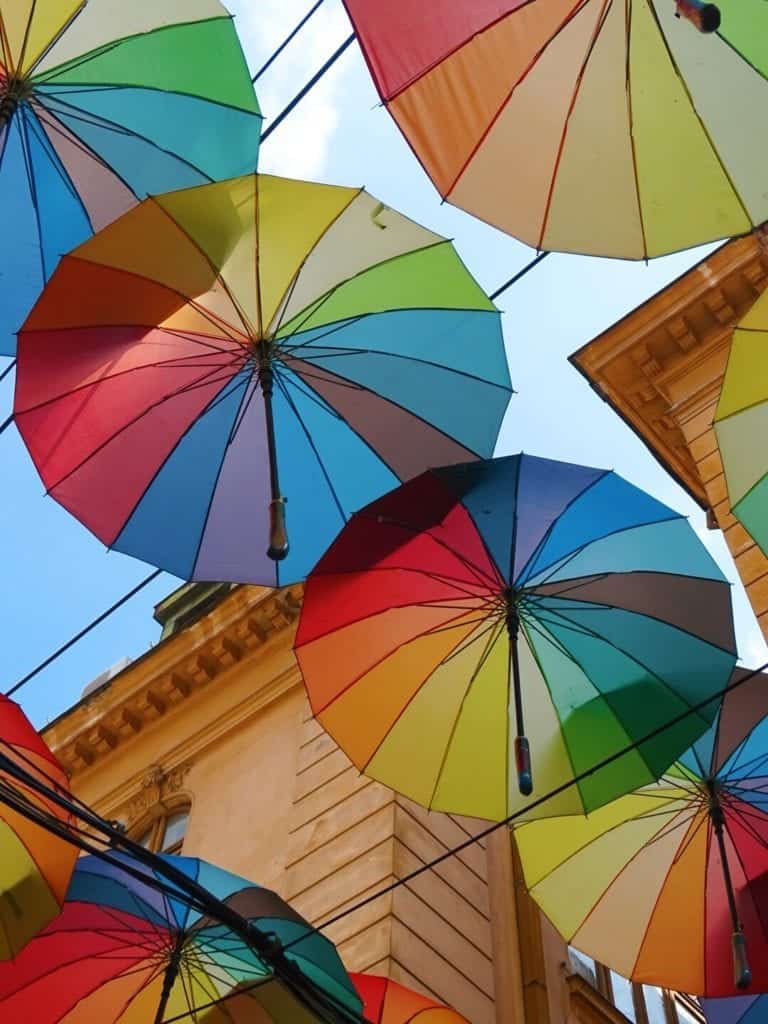 Colourful umbrellas