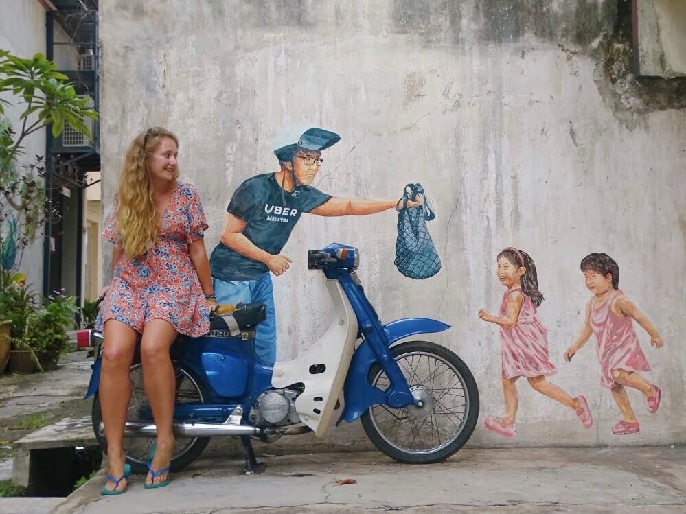 Uber scooter mural Malaysia 