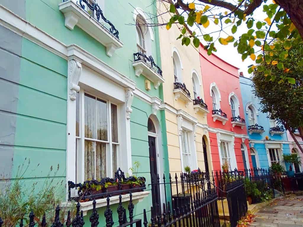 Colourful houses Kelly Street London