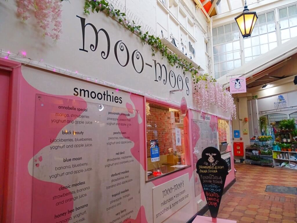 Moos moos milkshakes covered market in oxford