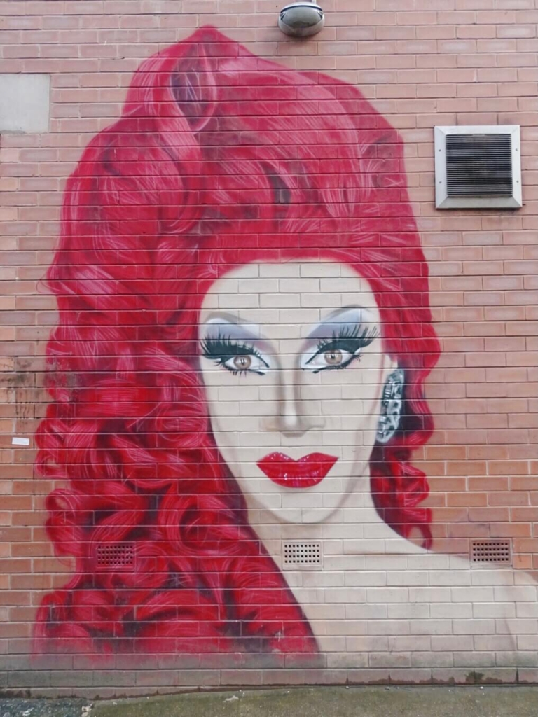 Drag queen mural Gay Village Manchester