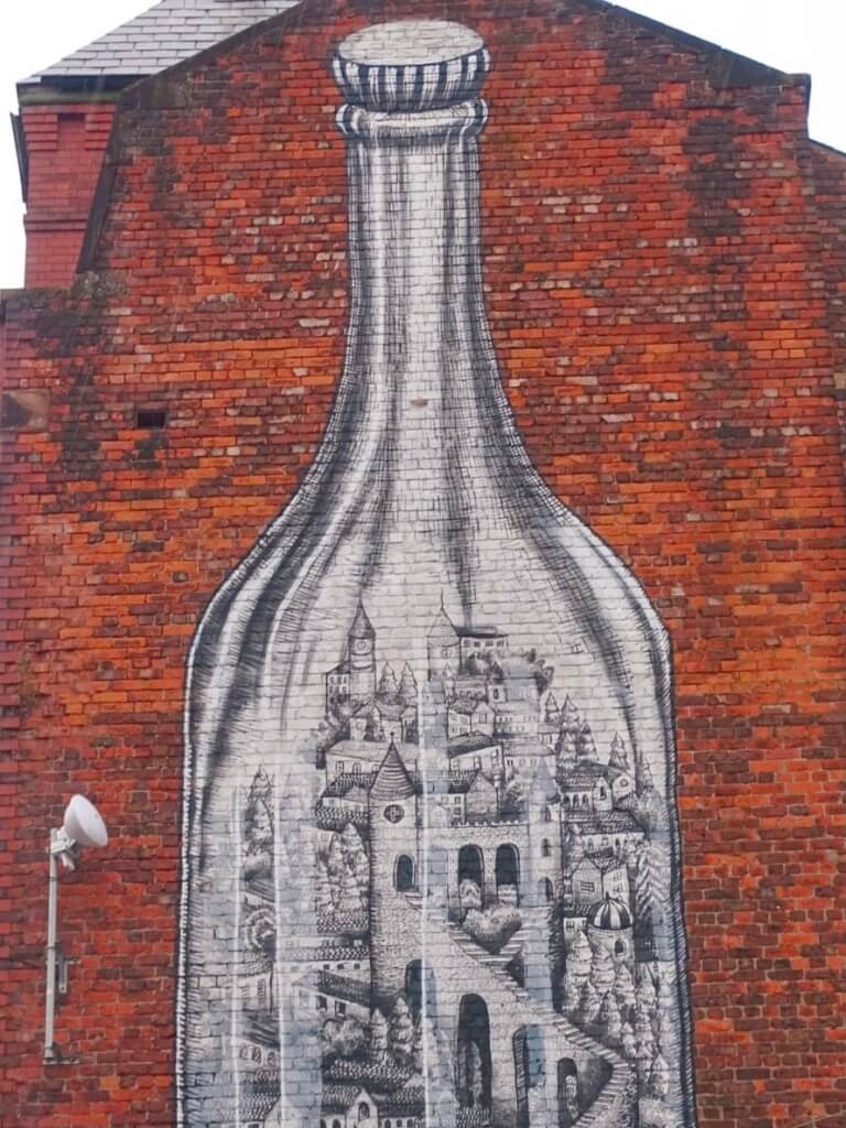 Cross Keys Street bottle mural