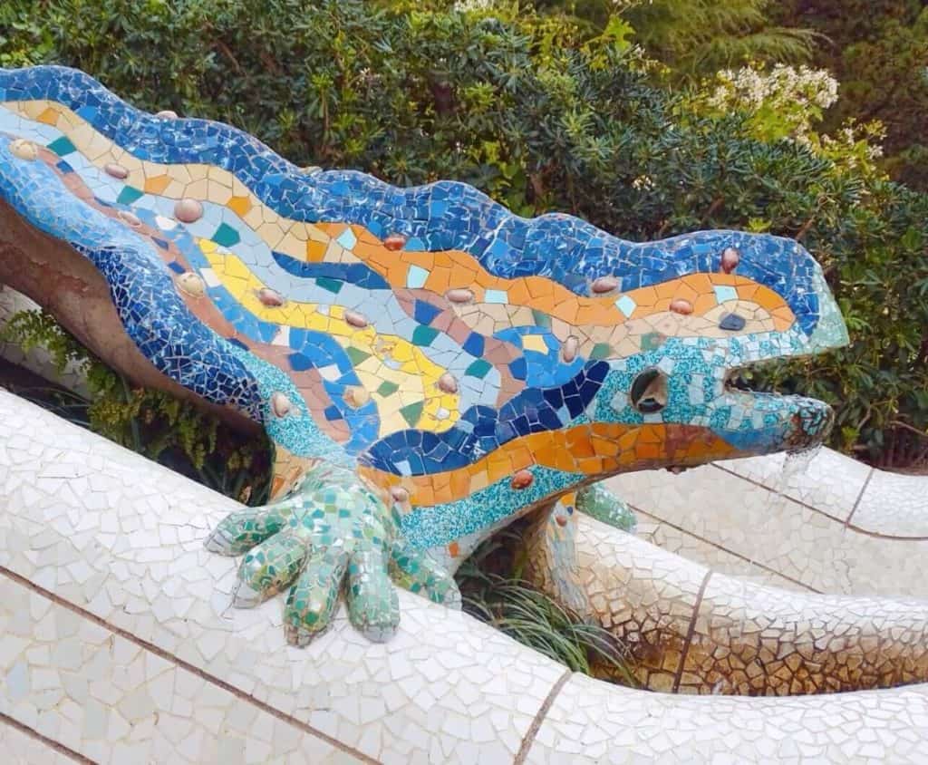 Mosaic lizard Park Guell Barcelona