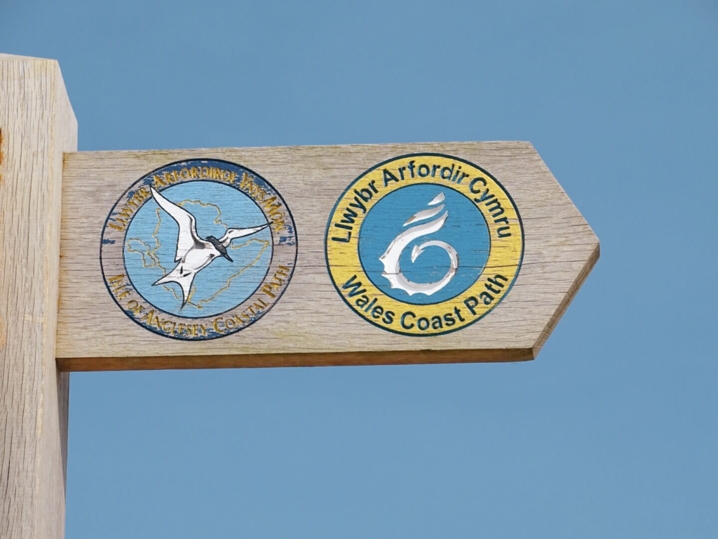 wales coastal path sign