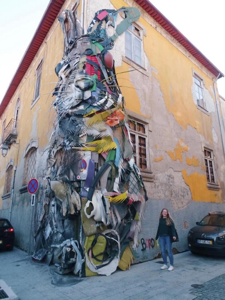 Bordallo Half Rabbit street art vila nova de gaia