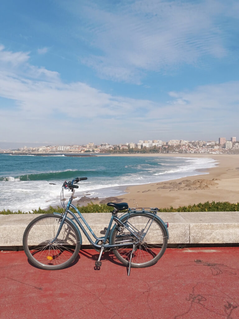 Cycling to Senhor de Pedra beach Porto day trips