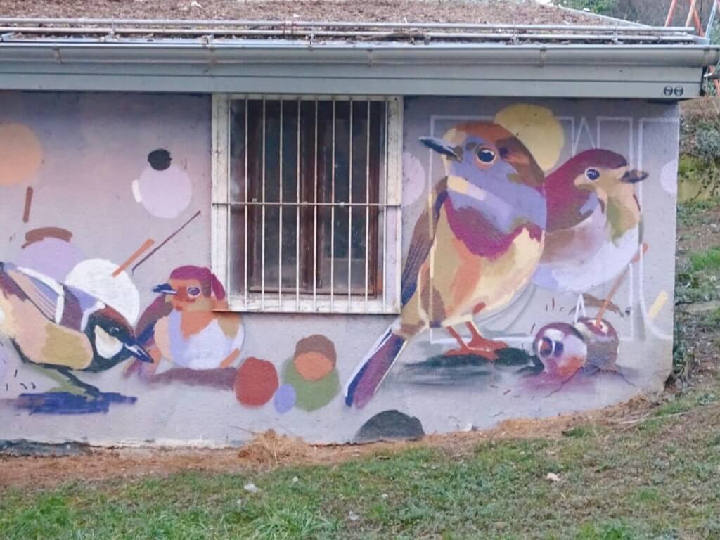 art park bird mural
