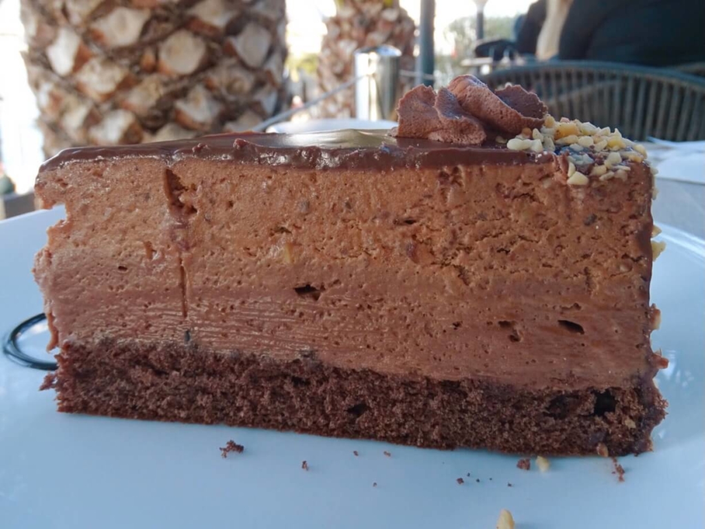 Chocolate cake at kavana pro caffe split
