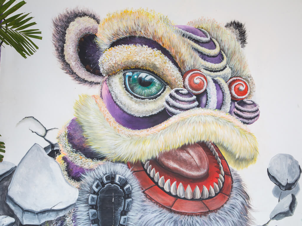 Lion mural penang