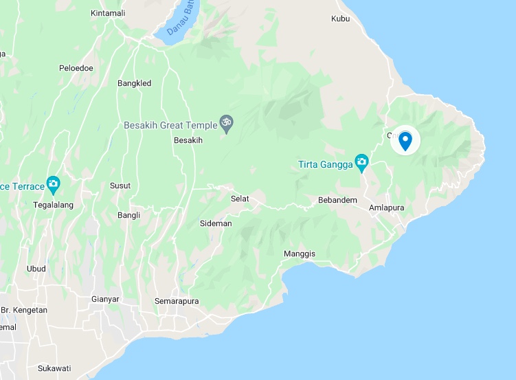 pura lempuyang bali map