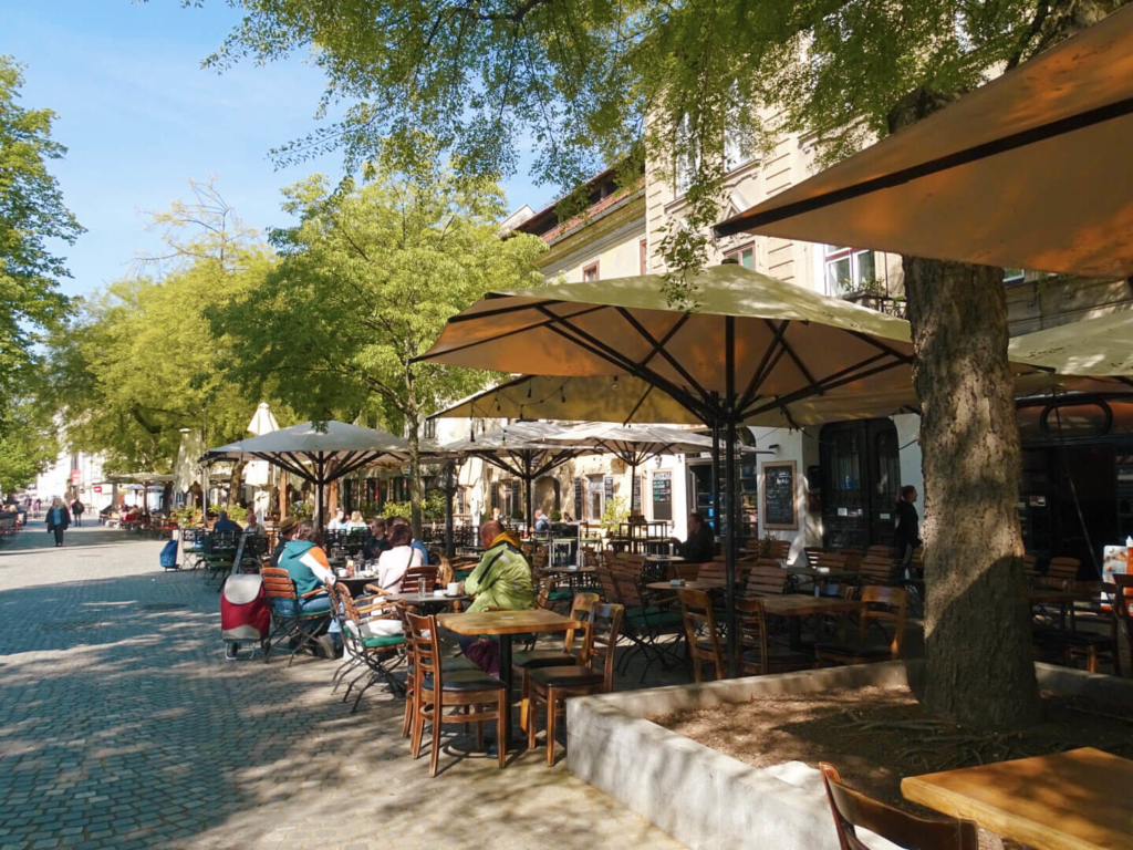 Cafe street things to do Ljubljana slovenia