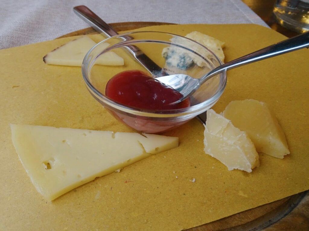 selection of cheeses