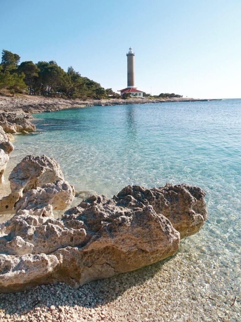 veli rat lighthouse dugi otok croatia