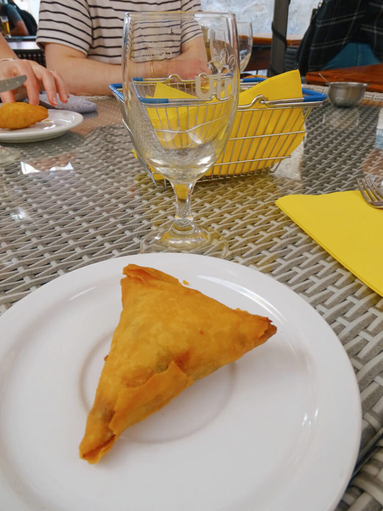 samosa taste of lisboa food tour
