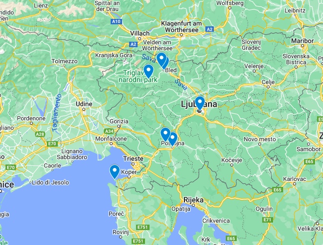 slovenia itinerary map