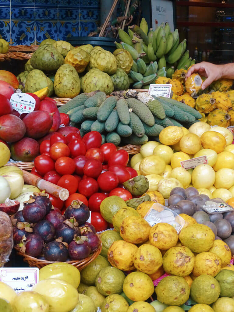 Colourful fruits at funchal market 