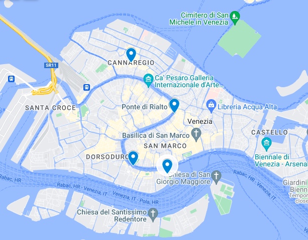 map venice 2 days 