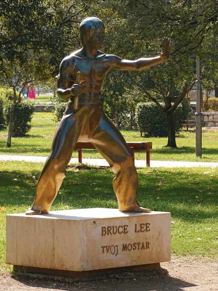 bruce lee monument places to visit mostar
