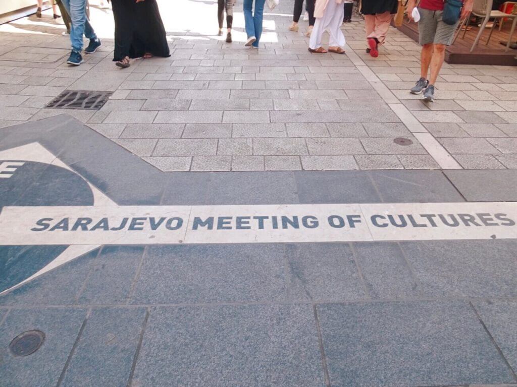 Meeting of cultures attraction in sarajevo bosnia herzegovina