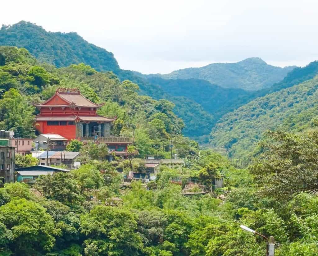 Countryside surrounding Houtong Cat Village Taiwan 