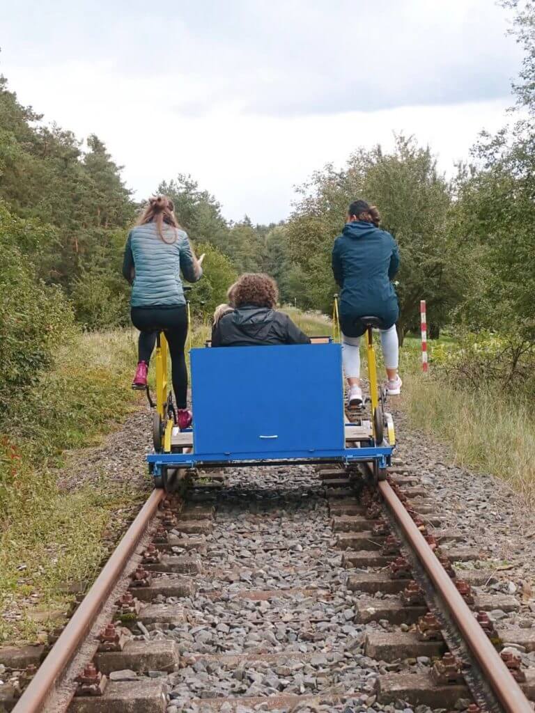 Peddle power tram czech republic