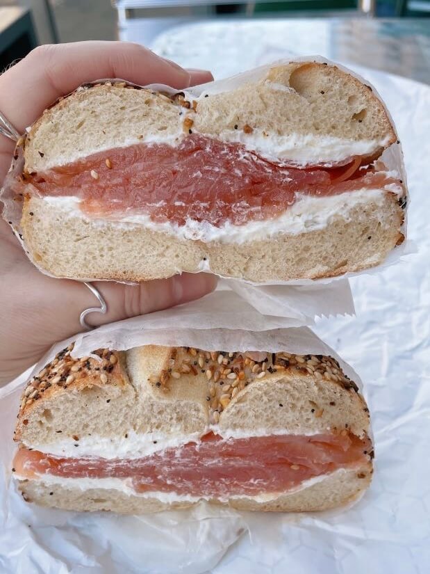 Bagels food for solo travellers new york
