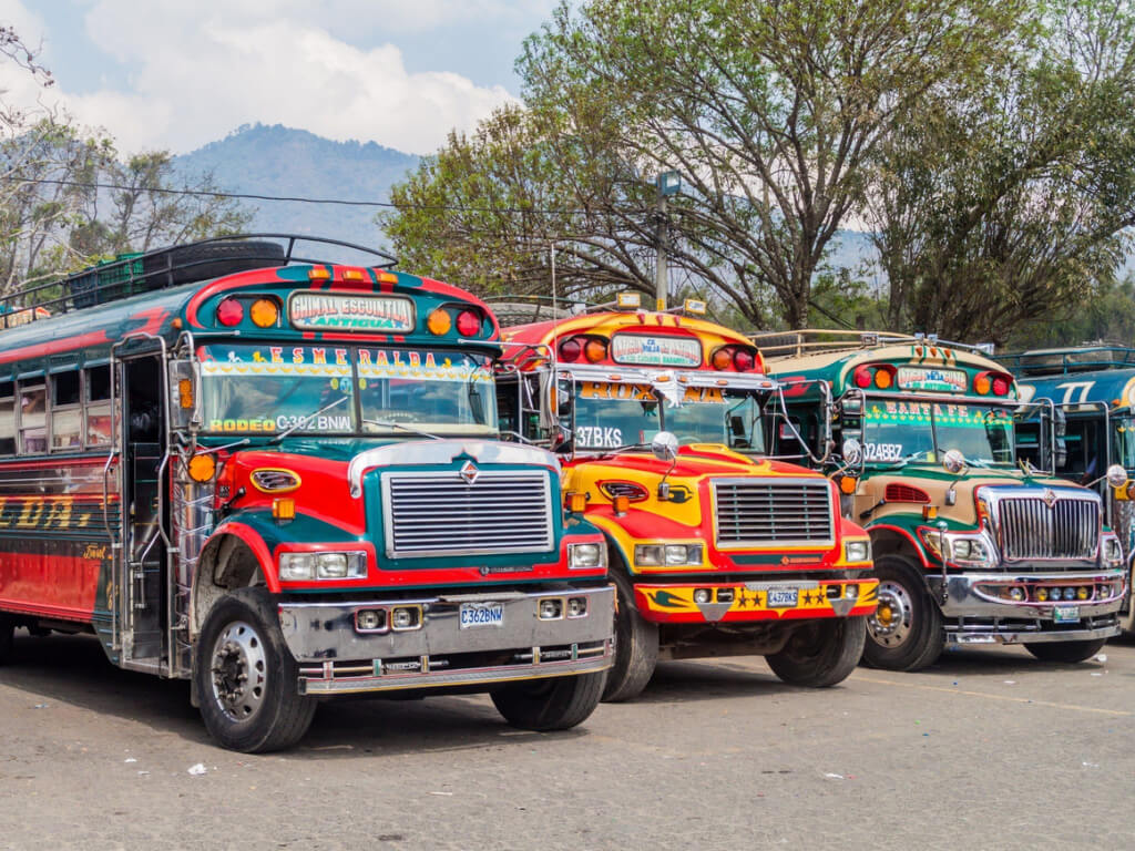 Chicken buses solo travel guatemala