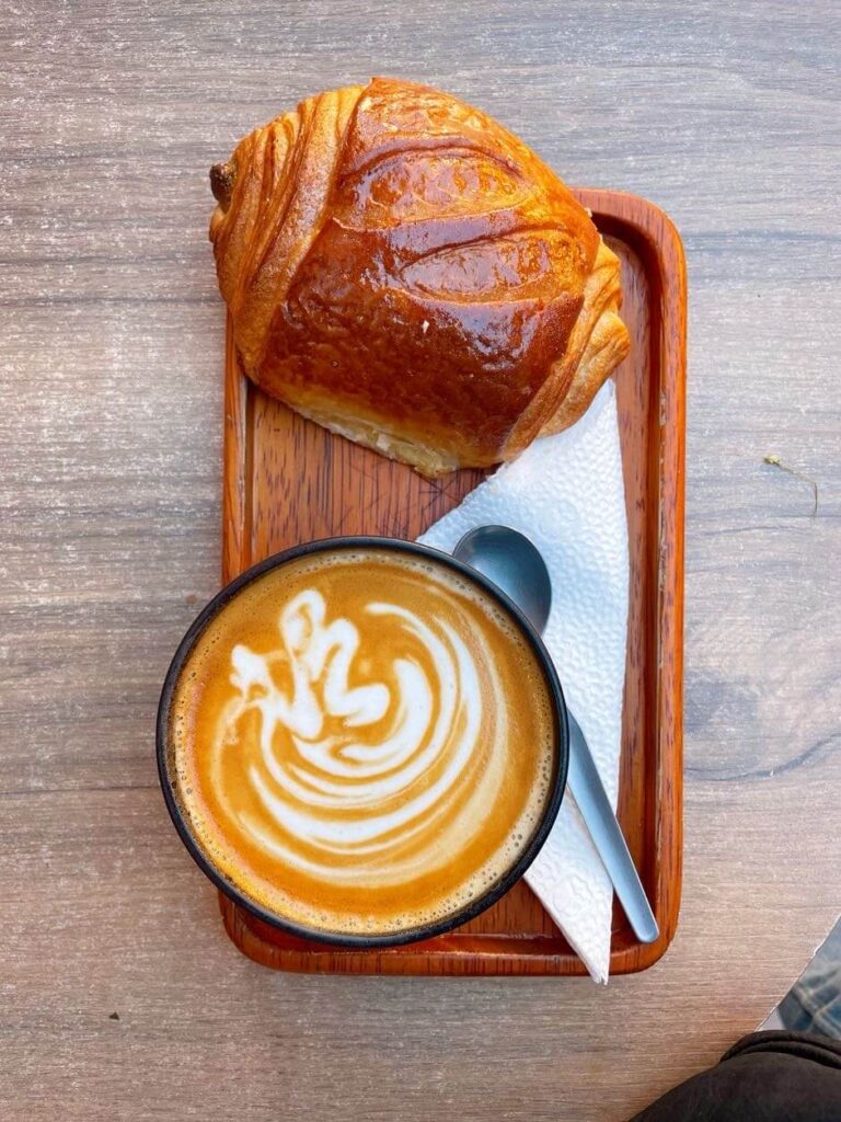 Coffee and croissant