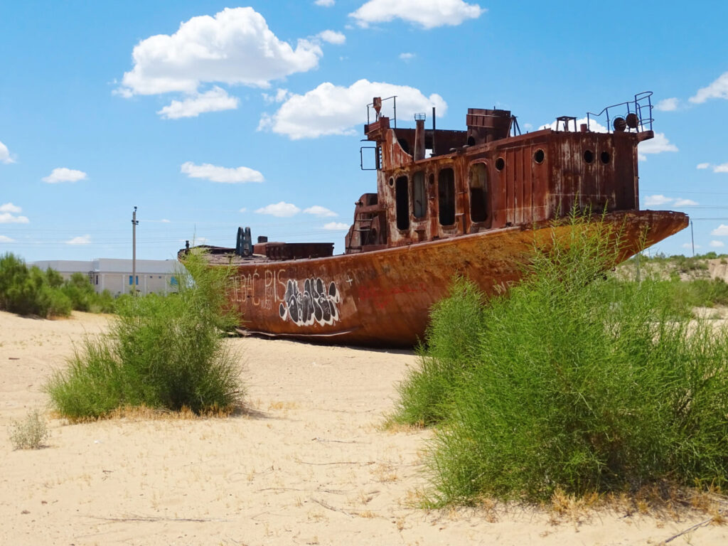 Ship on dry land